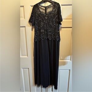 Oleg Cassini Black Beaded Dress